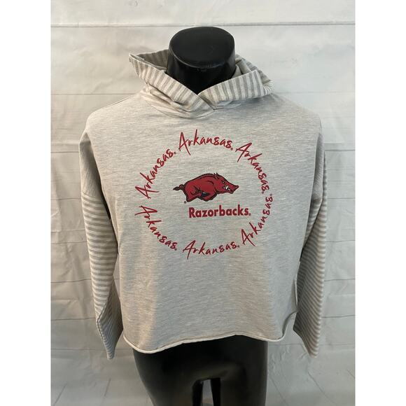 ARKANSAS RAZORBACKS/ Nike Cropped Hoodie Sweatshirt- Women’s LARGE - Picture 1 of 6